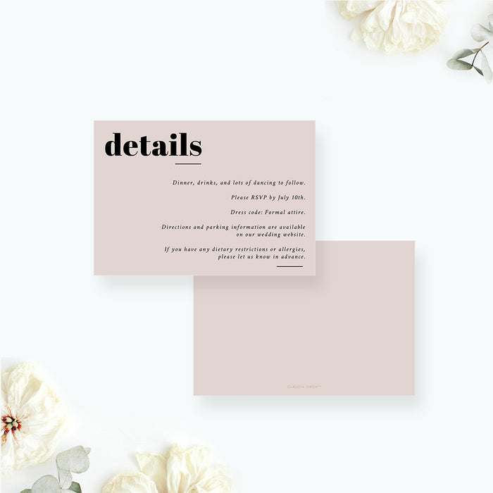 Contemporary Chic Wedding Invitation in Soft Beige Tones, Elegant Minimalist Design for Modern Couples