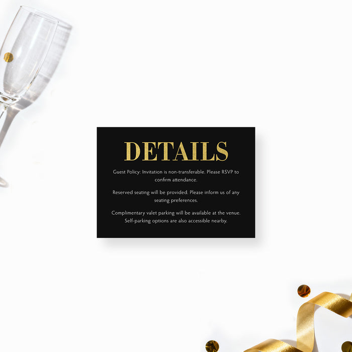 Corporate 40th Anniversary Invitation Black Gold