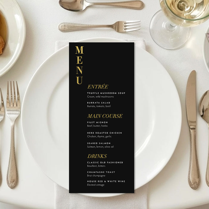 Corporate 40th Anniversary Invitation Black Gold