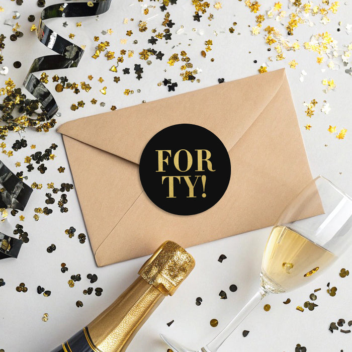 Corporate 40th Anniversary Invitation Black Gold