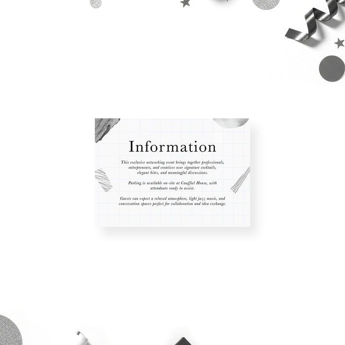 Corporate Event Invitation Cocktails Conversation Modern Invite