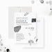 Modern abstract corporate event invitation for cocktails and conversation with minimalist layout and clean typography-front-back