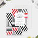 Corporate event invitation in red and black geometric modern design