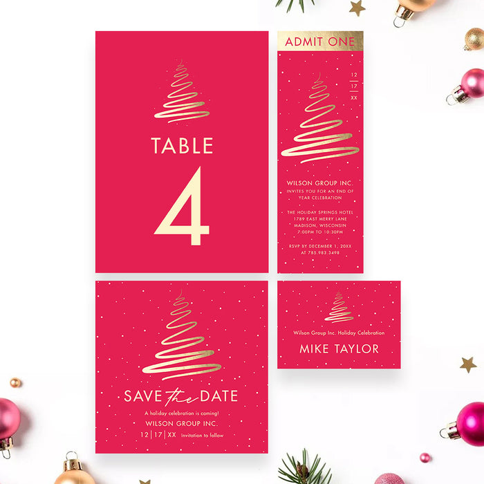 Corporate Holiday Party Invitation Christmas Celebration