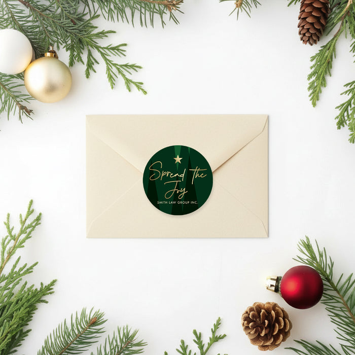 Corporate Holiday Party Invitation Modern Green Trees
