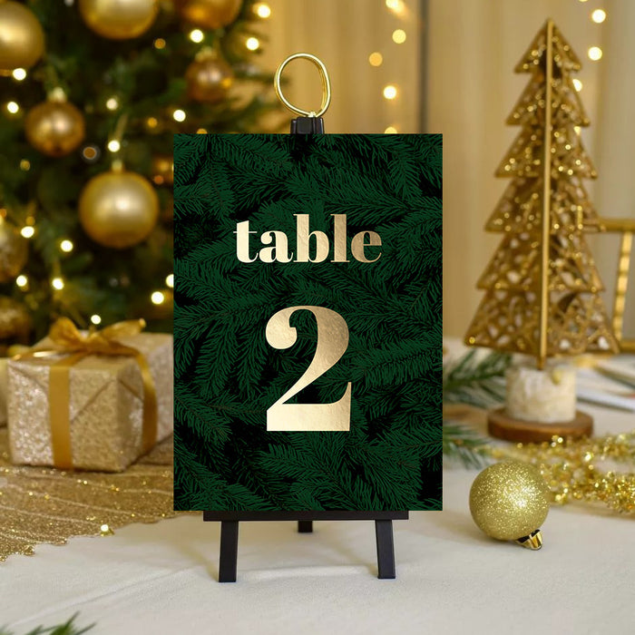 Corporate Holiday Party Invitation Evergreen Gold