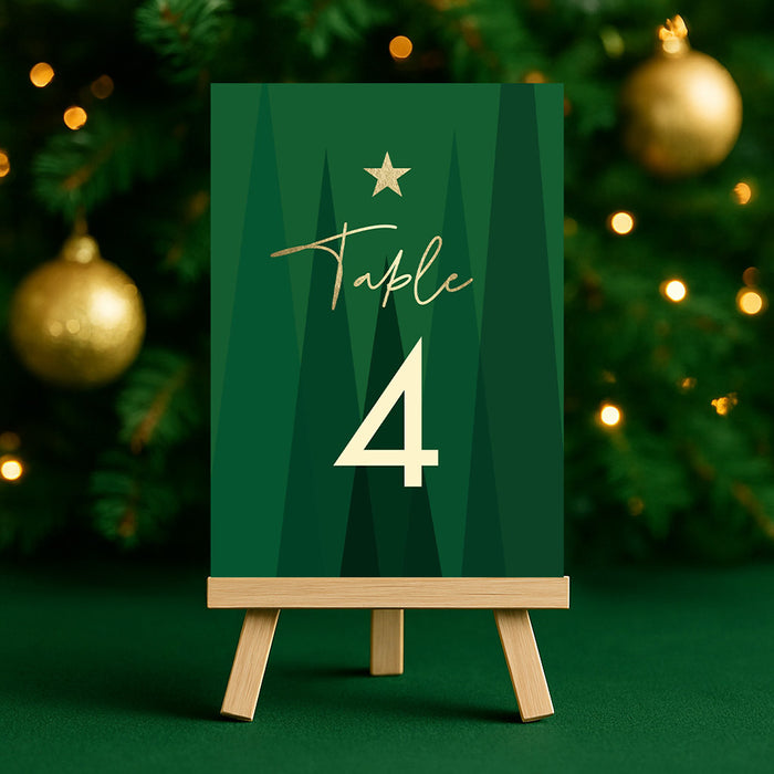 Corporate Holiday Party Invitation Modern Green Trees