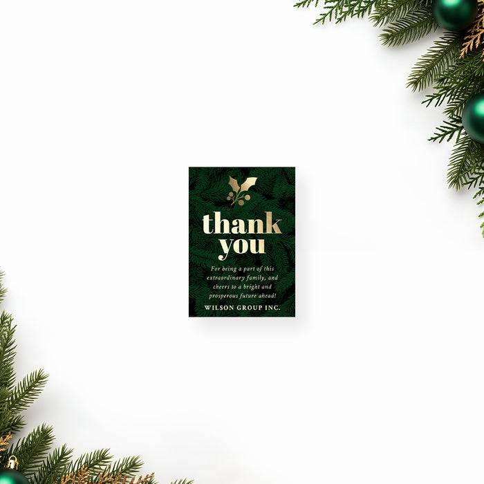 Corporate Holiday Party Invitation Evergreen Gold