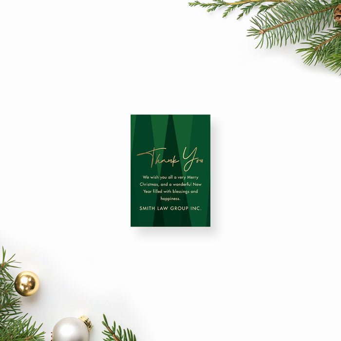 Corporate Holiday Party Invitation Modern Green Trees