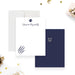 personalized thank you card with paw print icon, claw mark detail and clean minimalist layout-front-back