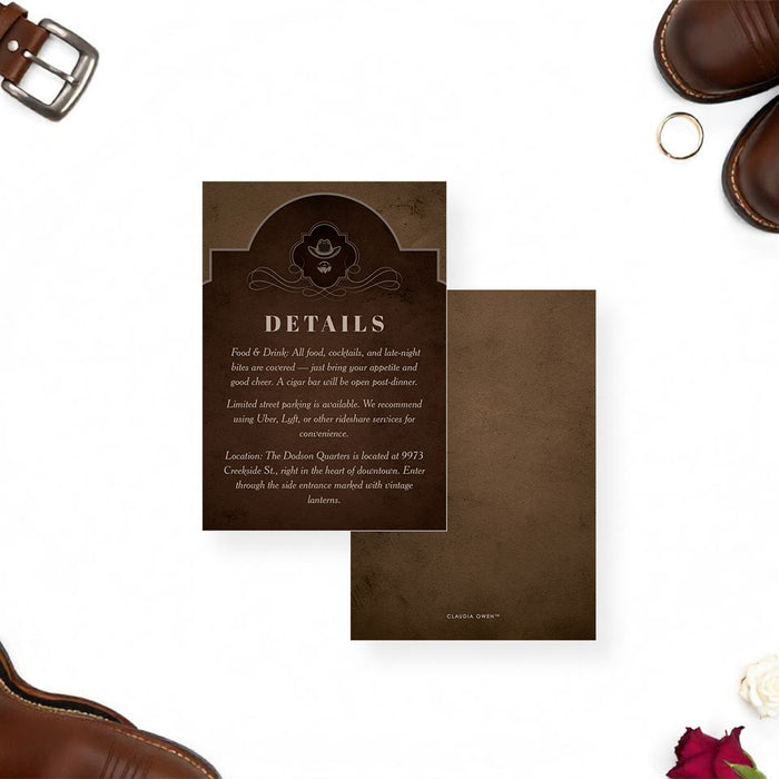 Cowboy Gentlemen’s Night Invitation Rustic Vintage Bachelor Party