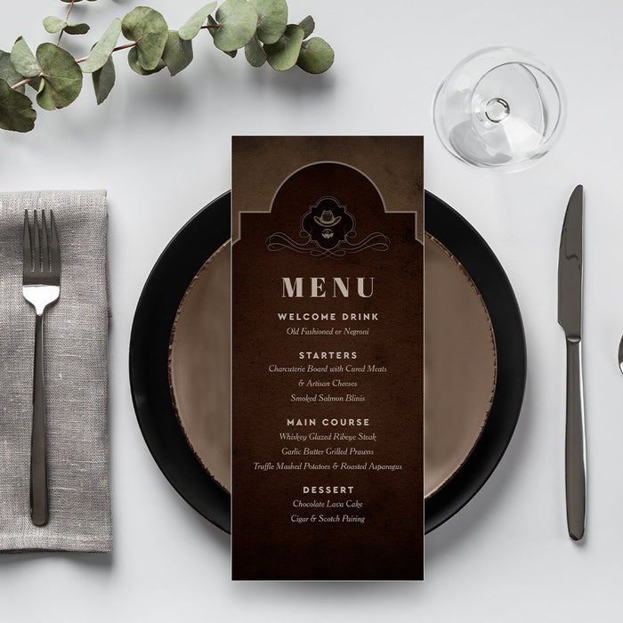 Cowboy Gentlemen’s Night Invitation Rustic Vintage Bachelor Party