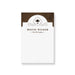 Cowboy-themed personalized notepad with a rustic brown header, featuring a cowboy hat and mustache design—a unique stationery set for men.