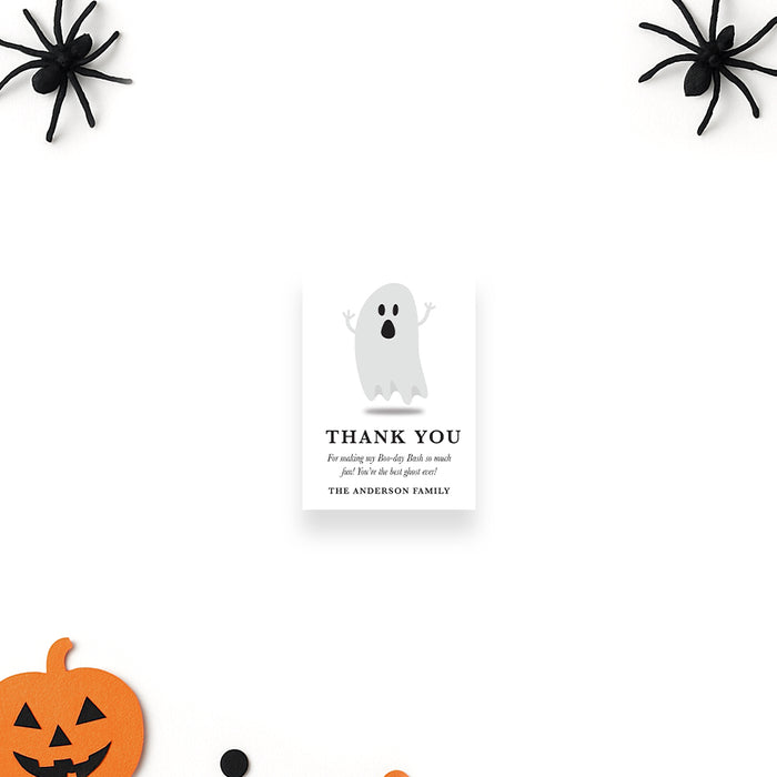 Personalized Cute Ghost Halloween Birthday Party Invitation for Kids