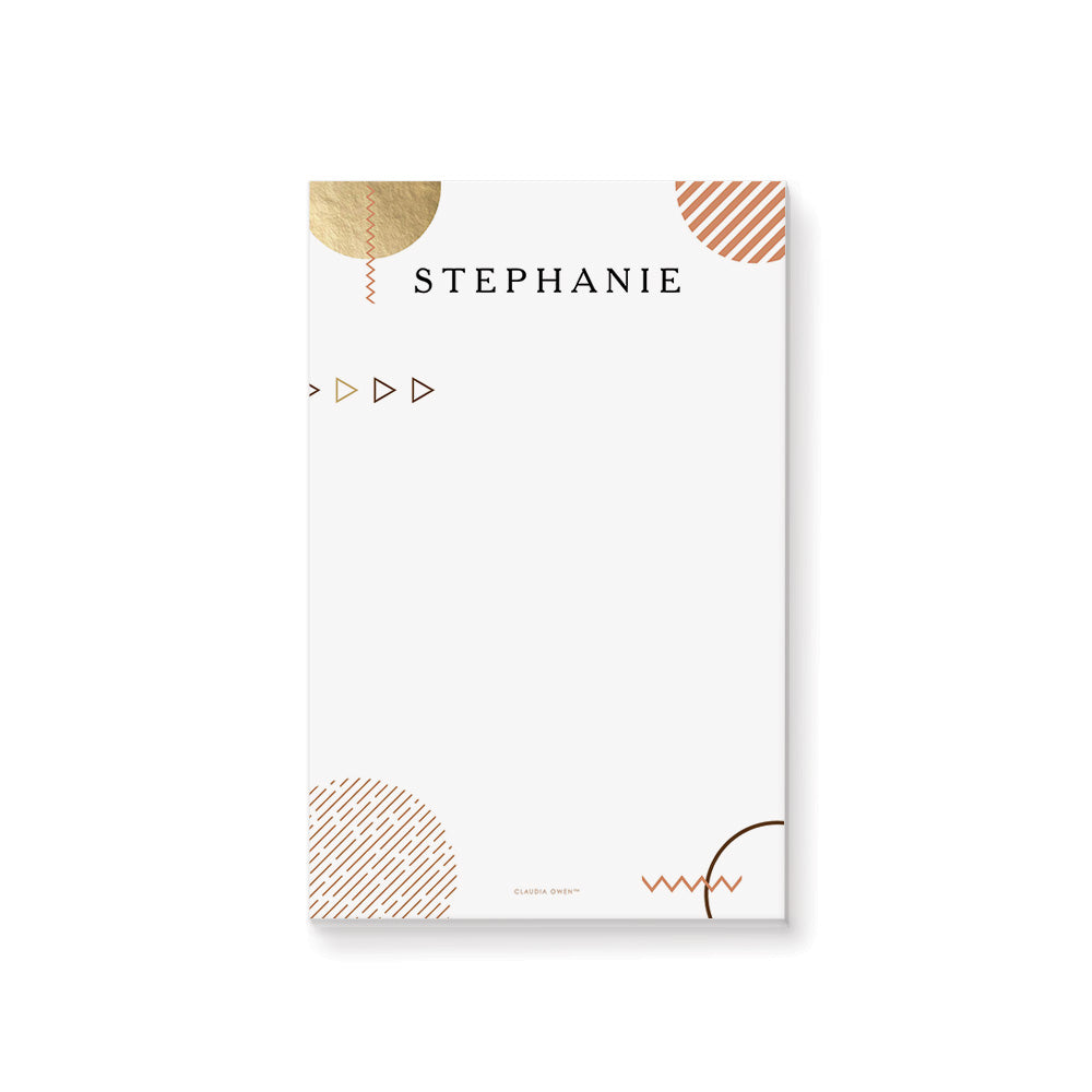 Minimalist Personalized Notepad Modern Earthy Color Design