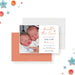 Twin birthday invitation card with “Double the Love” and heart design, featuring a photo of twin babies and customizable party details.-front-back