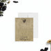 Death to My 20s thank you card with vintage gothic skull design-front