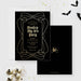 Death To My Twenties digital invitation featuring elegant black and gold gothic birthday party design