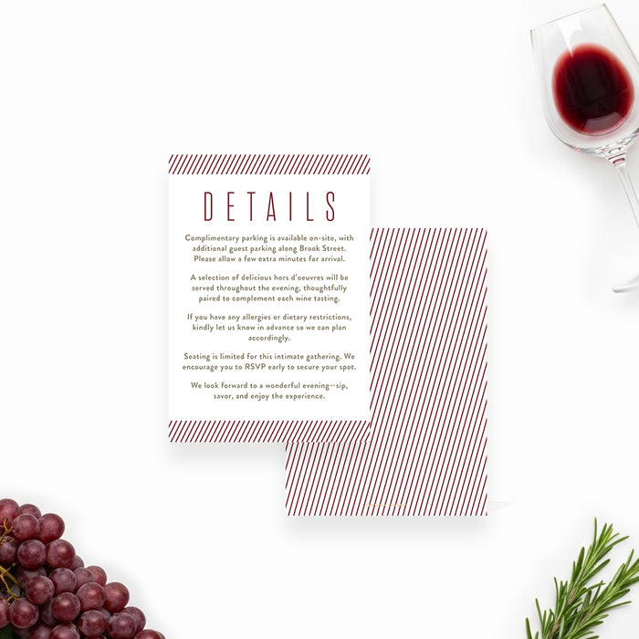 Wine Tasting Birthday Invitation Winery Party Invite