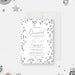 Elegant diamond celebration invitation with silver glitter border