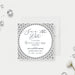 Diamond wedding anniversary save the date card with elegant crystal-inspired border-front