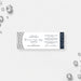 Diamond wedding anniversary ticket invitation with elegant diamond border and navy details