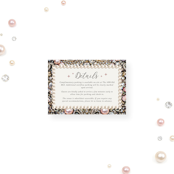 Personalized Diamonds and Pearls Birthday Party Invitation for Women