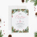 Digital Christmas party invitation template featuring watercolor pinecones and greenery