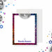 disco Bat Mitzvah thank you card with mirror ball and Star of David design, personalized retro stationery keepsake-front