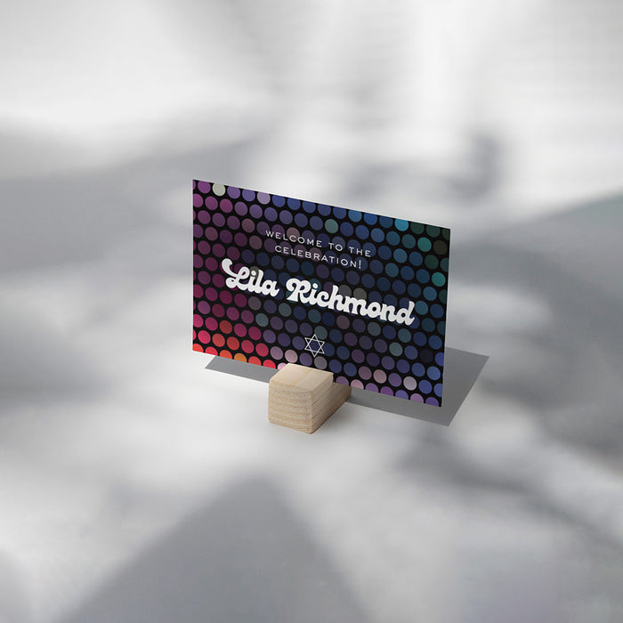Bat Mitzvah Invitation Disco Ball Retro Dance Party Invite