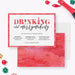 Digital holiday party invitation featuring festive Christmas design with cocktails and merrymaking theme for holiday cocktail party invites