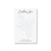 personalized botanical notepad with pale blue foliage design, elegant script lettering, and the newlyweds' name