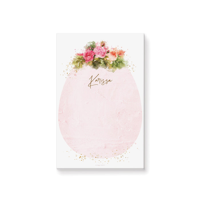 Pink Easter Brunch Invitation Card with Beautiful Flower Illustrations, Flowery Spring Easter Egg Hunt Invites