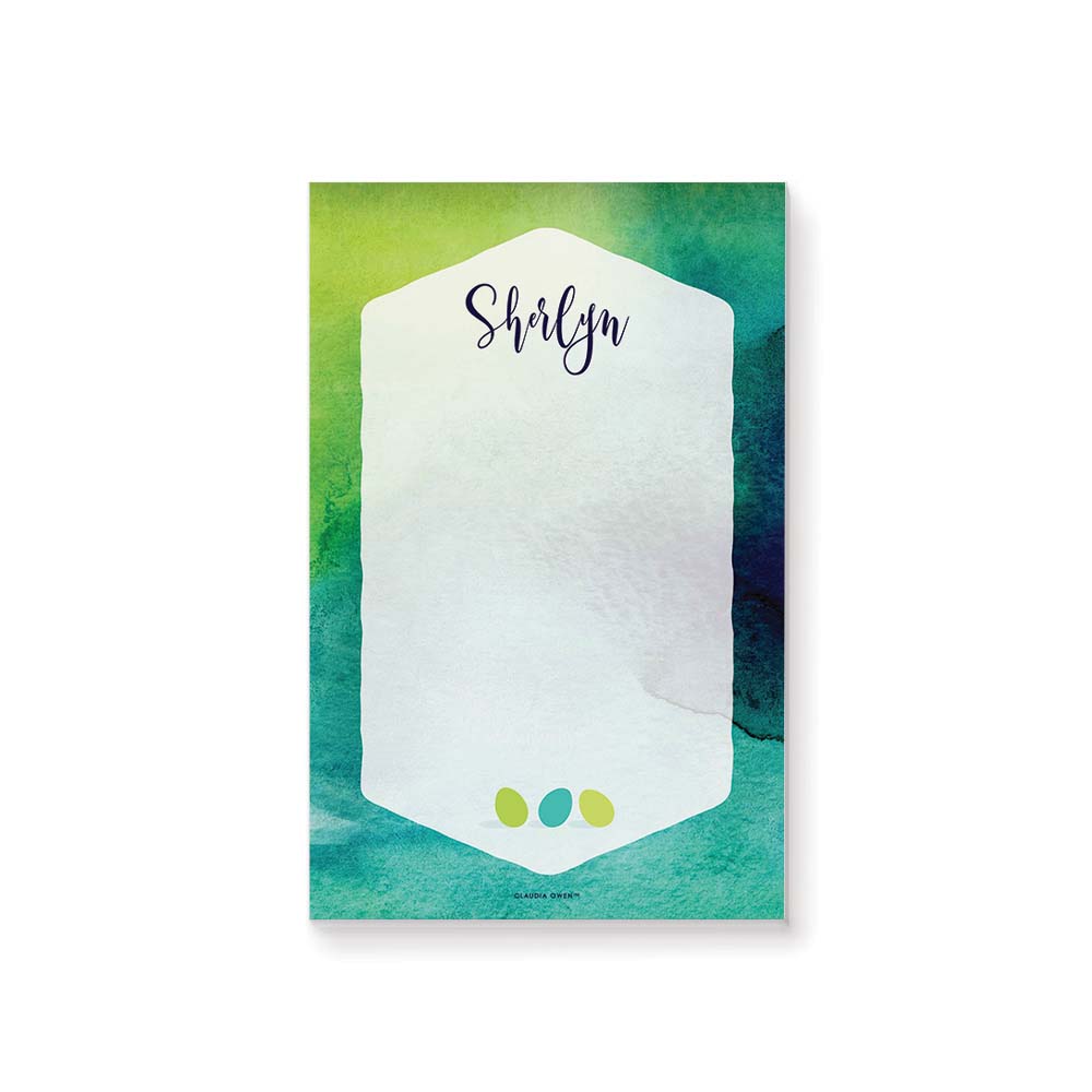 Personalized Easter Notepad with Watercolor Background