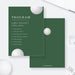 Editable golf event program template in sage green with white golf ball graphics and a personalized schedule-front-back