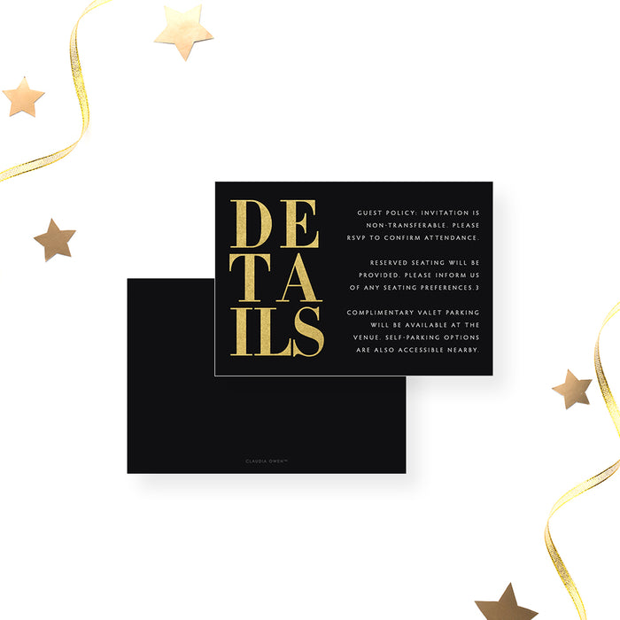 40th Business Anniversary Invitation Elegant Company Party Card