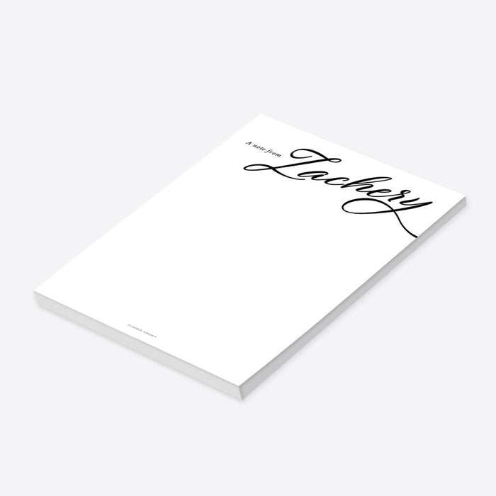 Elegant Personalized Notepad, A Note From Writing Paper Pad, Professional Stationery Office Pad, Unique Birthday Party Favor, Customized with Your Name