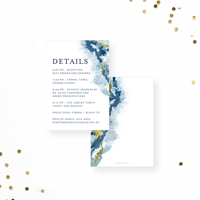 Geode Annual Dinner Invitation Modern Business Event Card