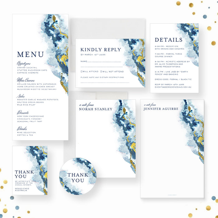 Geode Annual Dinner Invitation Modern Business Event Card
