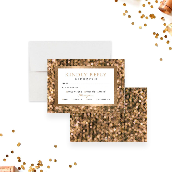 Gold Annual Dinner Invitation Elegant Company Business Party Invite