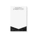 Personalized notepad for bachelor parties in black and gray design, making it a stylish, practical party favor or stationery gift for guests.