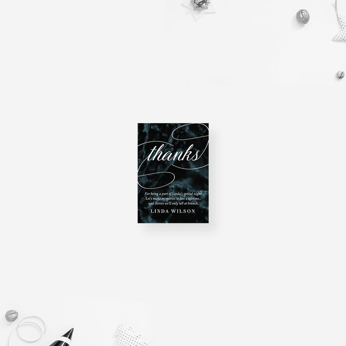 Elegant Bachelorette Party Invitation Dark Marble Design