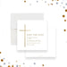 Religious baptism save the date card with gold cross design-front-back