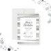 Modern elegant birthday invitation with soft silver and gray tones, clean layout, and formal typography for an adult celebration-front