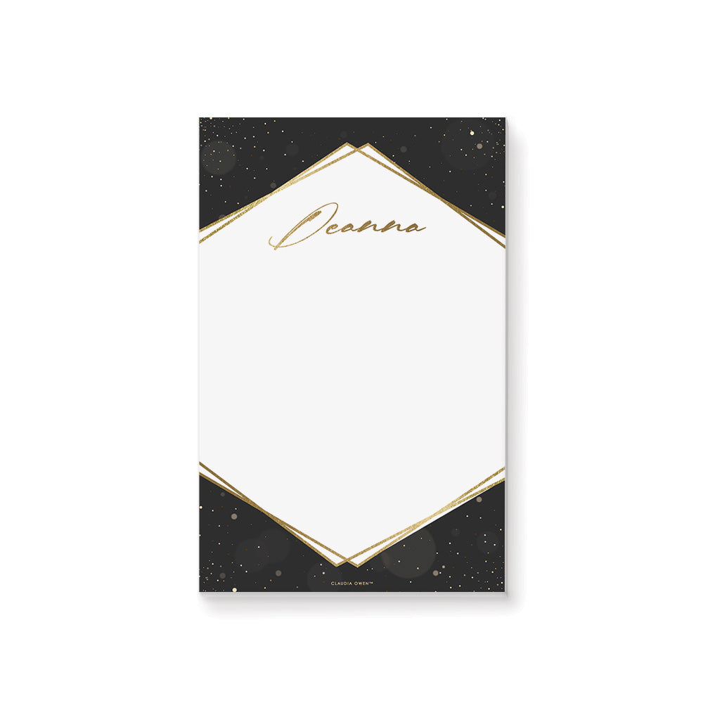 Elegant Black and Gold Notepad for Office Use, Personalized To-Do List ...
