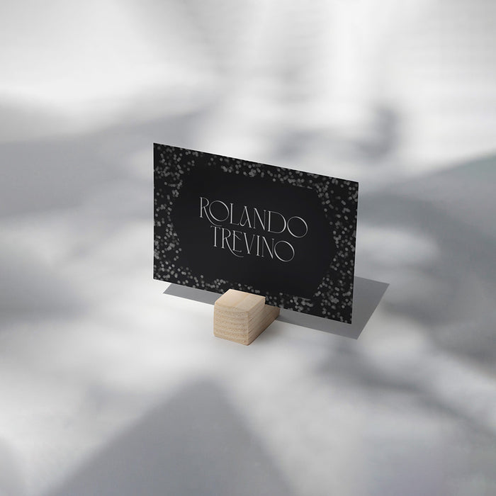 Elegant Black Bachelor Party Invitation Men’s Night Out Card