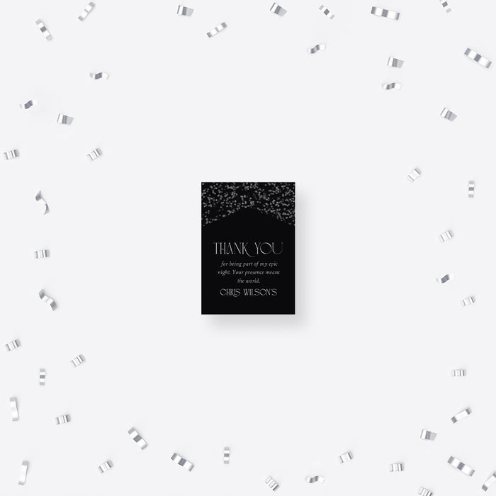 Elegant Black Bachelor Party Invitation Men’s Night Out Card