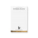 personalized gothic Halloween notepad with vintage skull illustration spooky stationery gift
