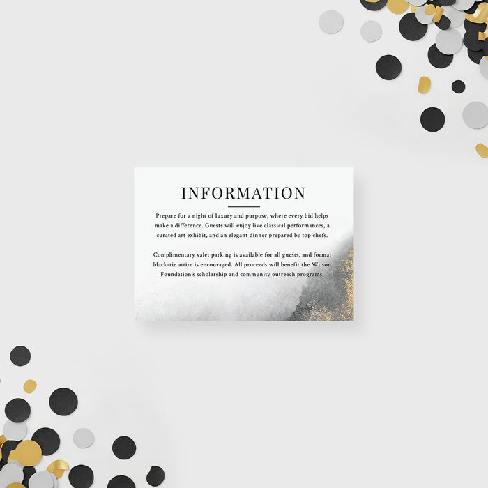 Silent Auction Invitation Charity Gala Fundraiser Event Invite