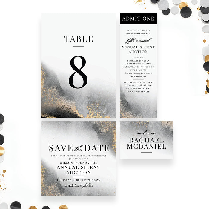 Silent Auction Invitation Charity Gala Fundraiser Event Invite